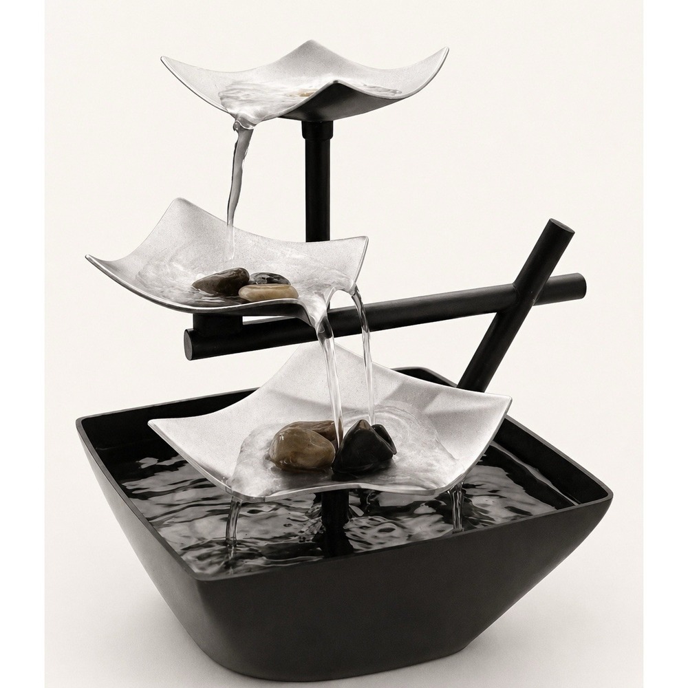 HoMedics EnviraScape Silver Springs Illuminated Relaxation Fountain WFL-SLVSC Ne